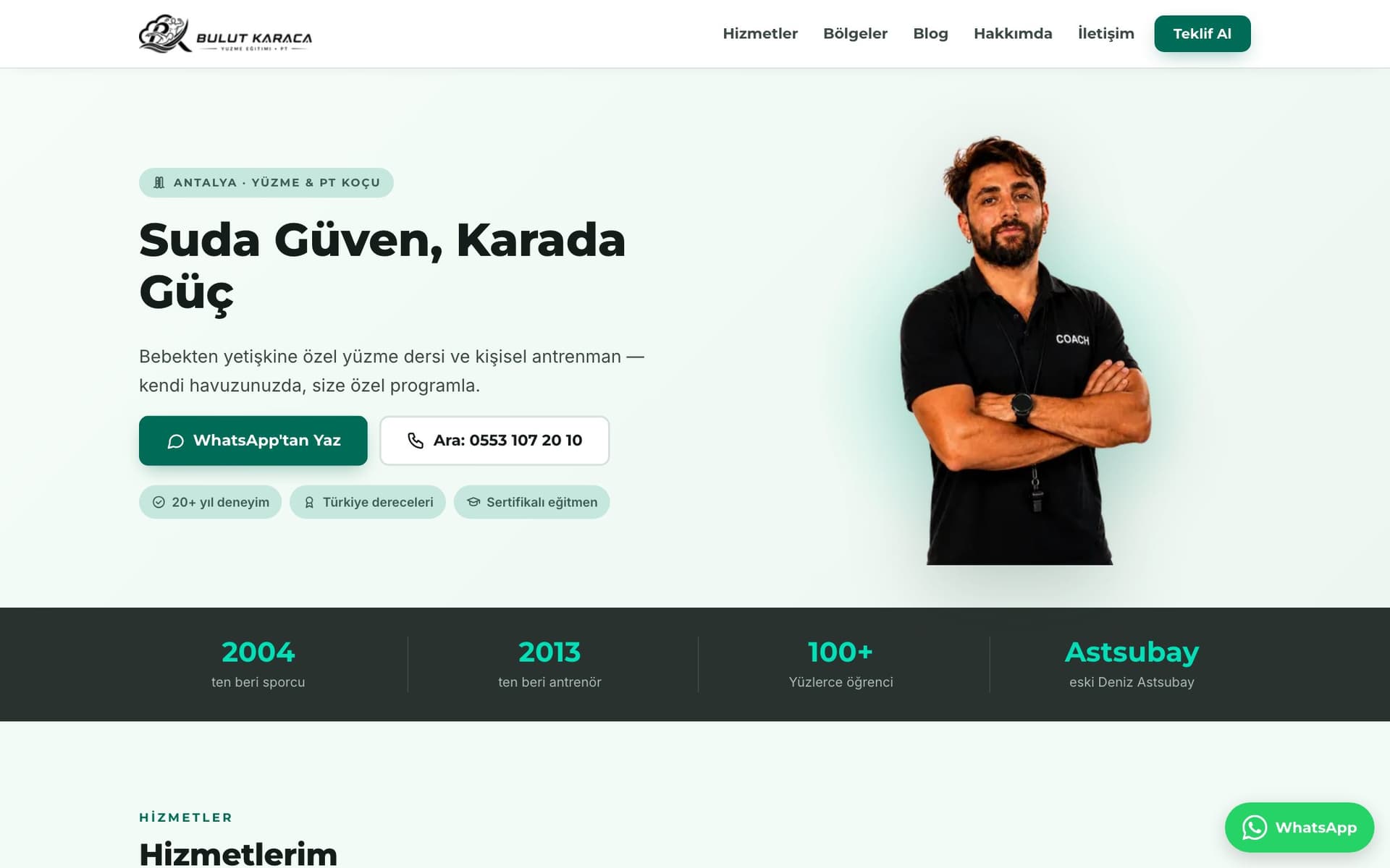 Bulut Karaca — Yüzme & kişisel antrenman projesi
