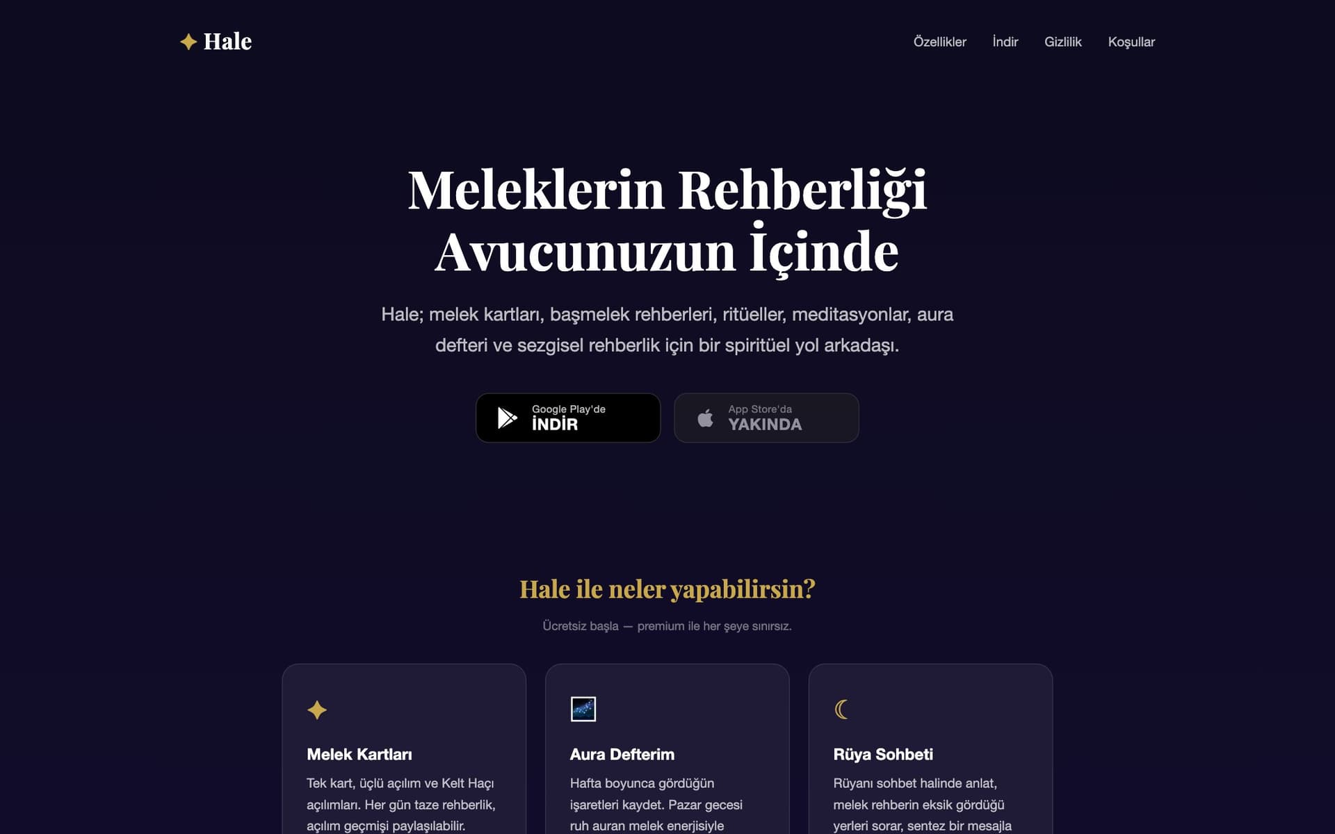Hale — Yaşam Tarzı Uygulaması — Kendi ürünümüz · Mobil uygulama projesi